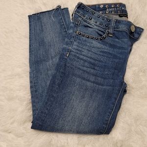 American Eagle 5 Pocket Jeggings sz 00 L21.5 W 24 R 8